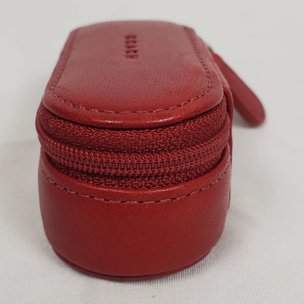 Coach Red Lipstick Holder Case With Mirror Vtg - Picture 7 of 9